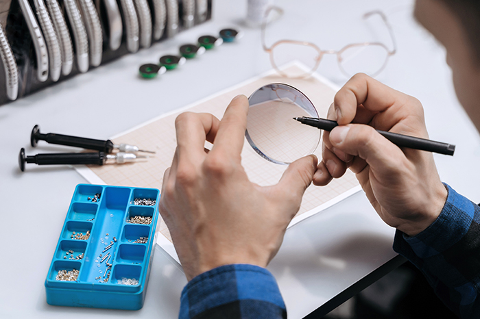 Déterminer les dimensions des verres​